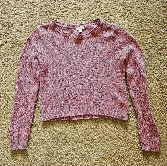 BP Brand Multi-Color Cropped Cotton Sweater, Size Large - Picture 1 of 6